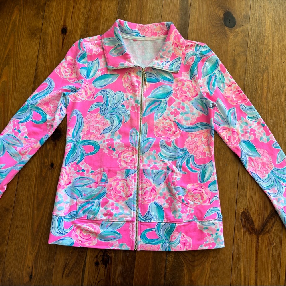 Lilly Pulitzer Pink and Blue Floral jacket
